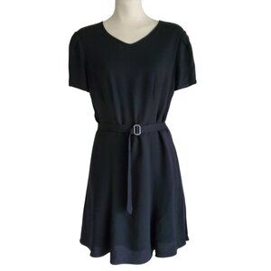 Polo Ralph Lauren Blue Label Black Lined Short Sleeve Belted Dress Classic 4